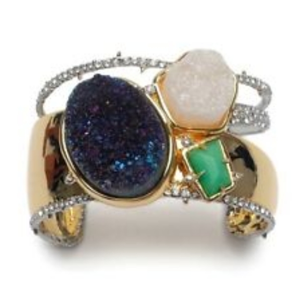 Alexis Bittar Jewelry - ALEXIS BITTAR DRUZY QUARTZ GOLD BANGLE BRACELET